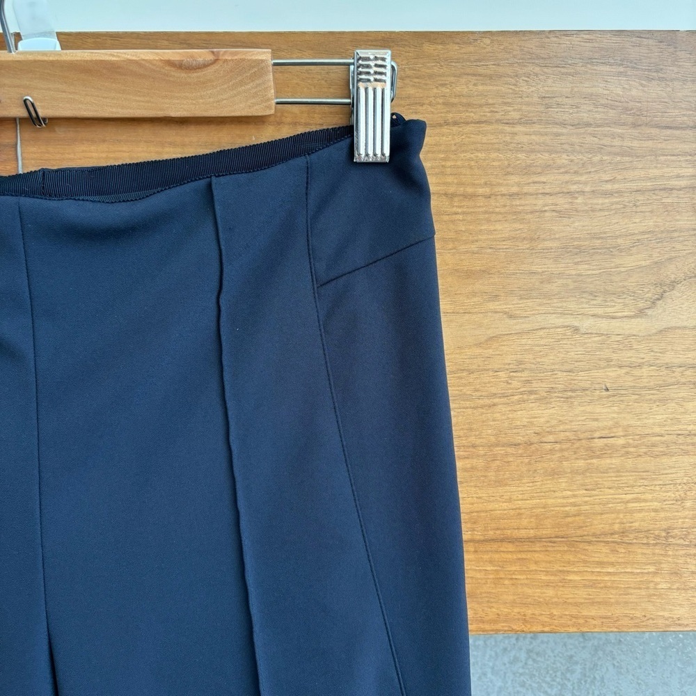 Escada Women's Navy Blue Trousers Mid Rise Crop Stretch Pants, Size US 8/ EU 38 - Picture 7 of 10